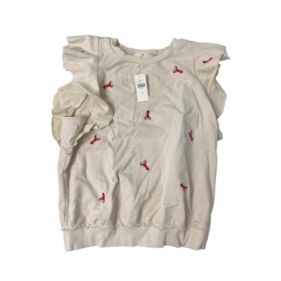 T.La Ivory Sleeveless Lobster Print Ruffle Sleeve Sweatshirt - Picture 8 of 8